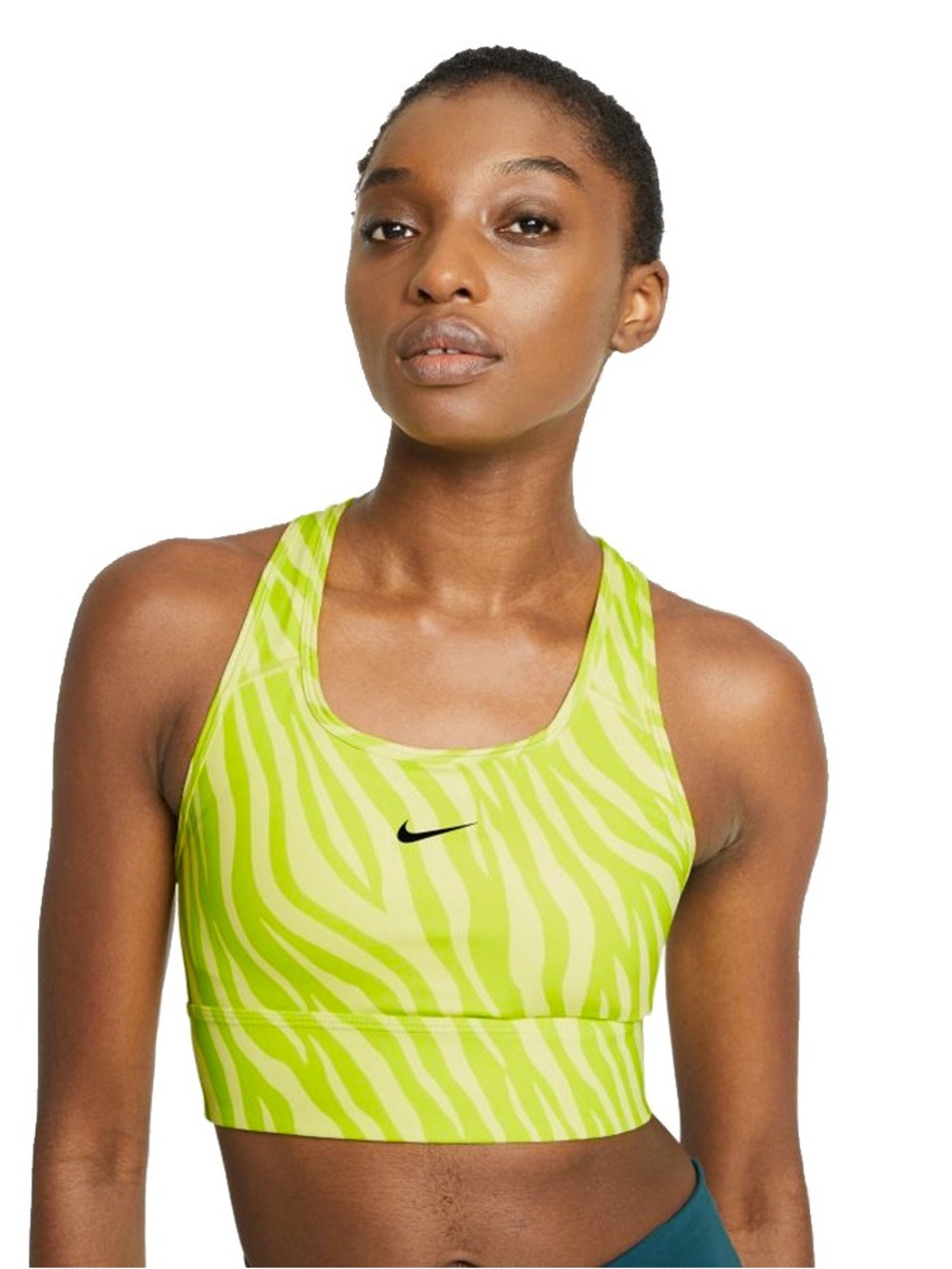 Nike Zebra Print Icon Clash Swoosh Bra